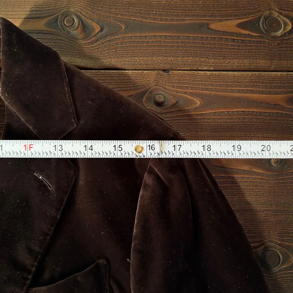 RARE - Caruso for Zero Camoshita Brown Velvet Suit - Handmade Italy - IT48/US38